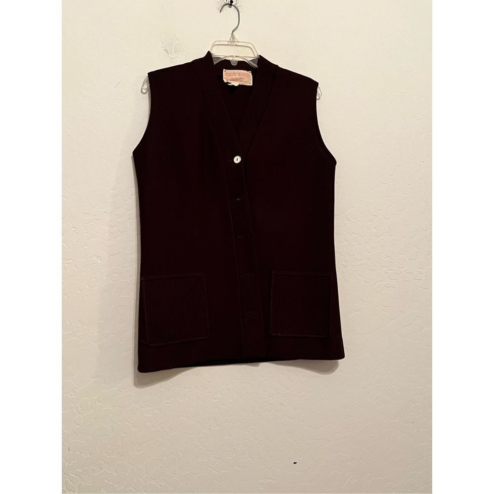 vintage Hedy Knits size XL button front textured cardigan Brown